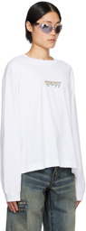 Givenchy White Bonded Long Sleeve T-Shirt