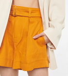 Vince - Cotton and linen twill shorts