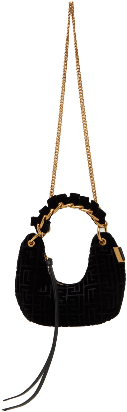 Balmain Black Micro Pillow Shoulder Bag