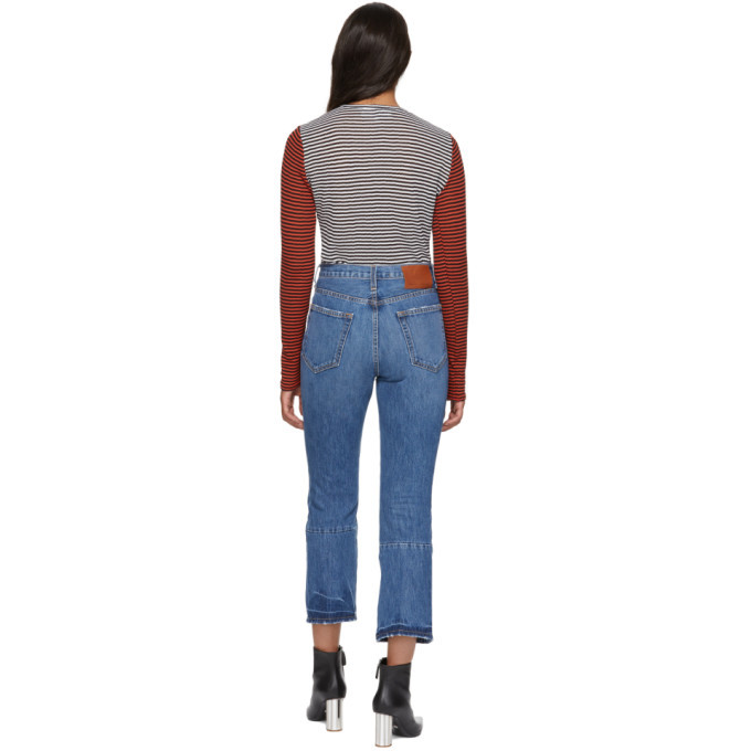 Proenza Schouler Blue PSWL Cropped Flare Jeans Proenza Schouler