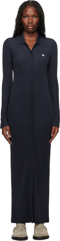 Photo: Kenzo Navy Kenzo Paris Long Rib Cardigan Maxi Dress
