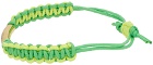 Palm Angels Green Rope Logo Bracelet