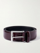 Anderson's - 4cm Glossed-Leather Belt - Burgundy