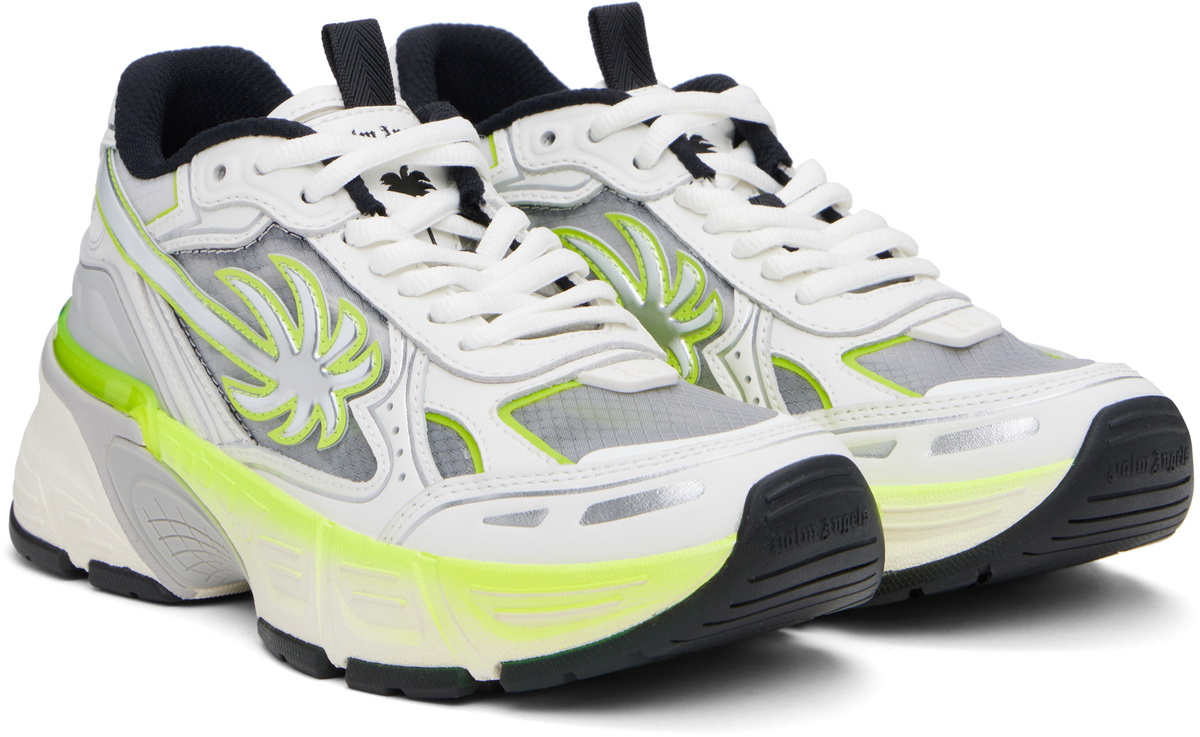 Palm Angels White & Yellow PA 4 Fluo Sneakers