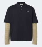 Miu Miu Layered cotton jersey polo shirt
