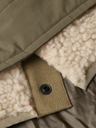 Sacai - Shell-Trimmed Fleece Half-Zip Jacket - Neutrals