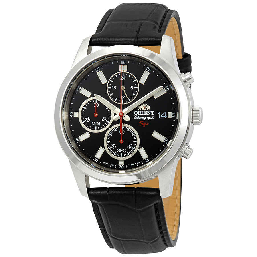 Orient Sporty Chronograph Black Dial Mens Watch FKU00004B