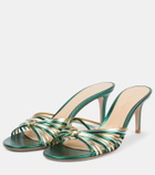 Gianvito Rossi Vyna 70 metallic leather mules