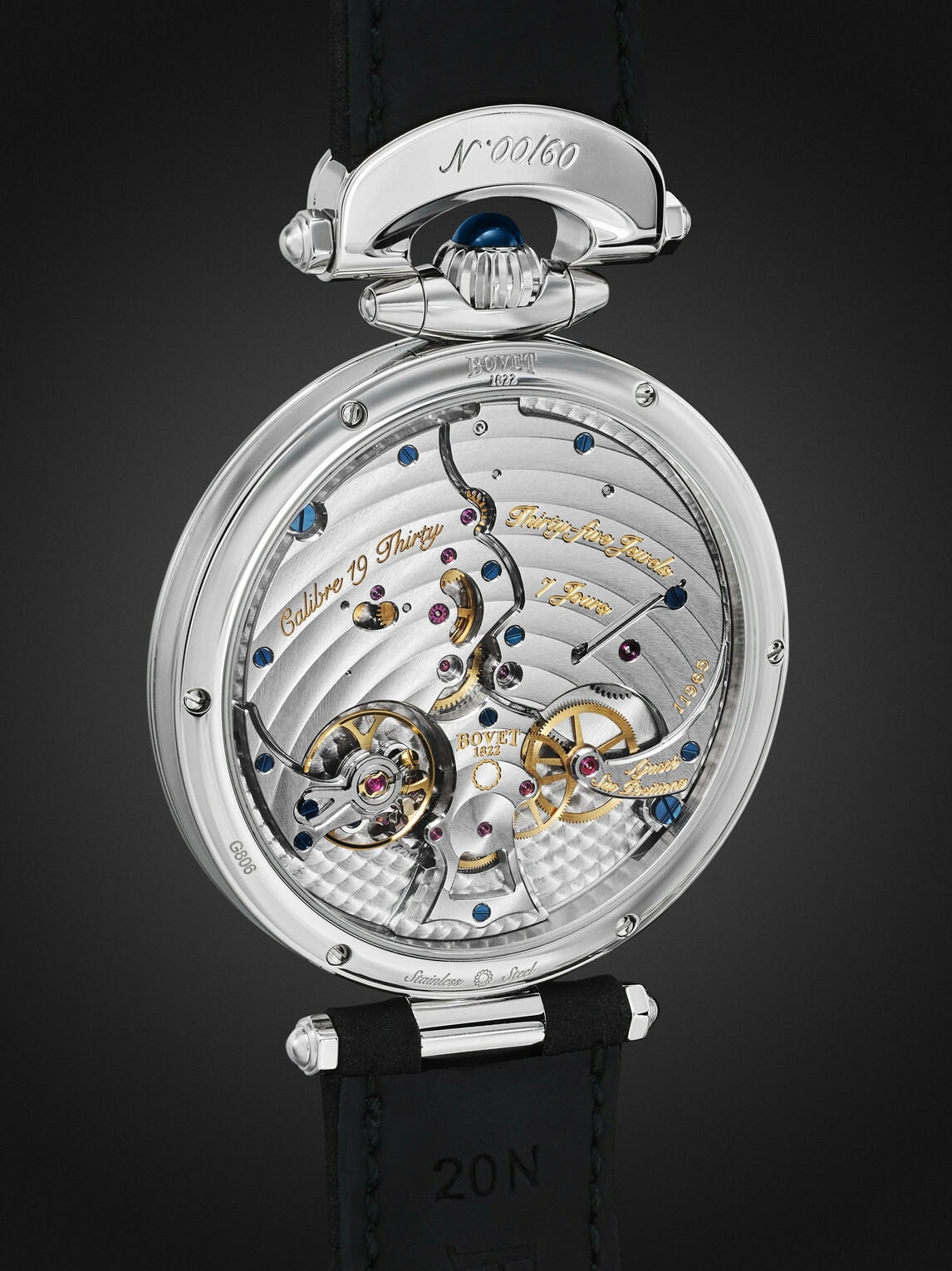 Bovet - 19Thirty Limited Edition Hand-Wound 42mm Stainless Steel and Leather Watch, Ref. No. NTS0108