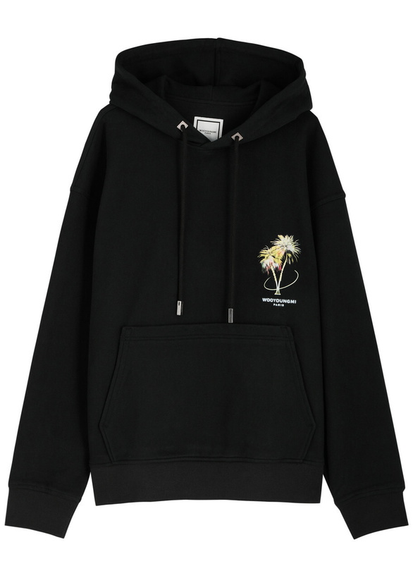 Photo: Wooyoungmi Logo-print Hooded Cotton Sweatshirt Black