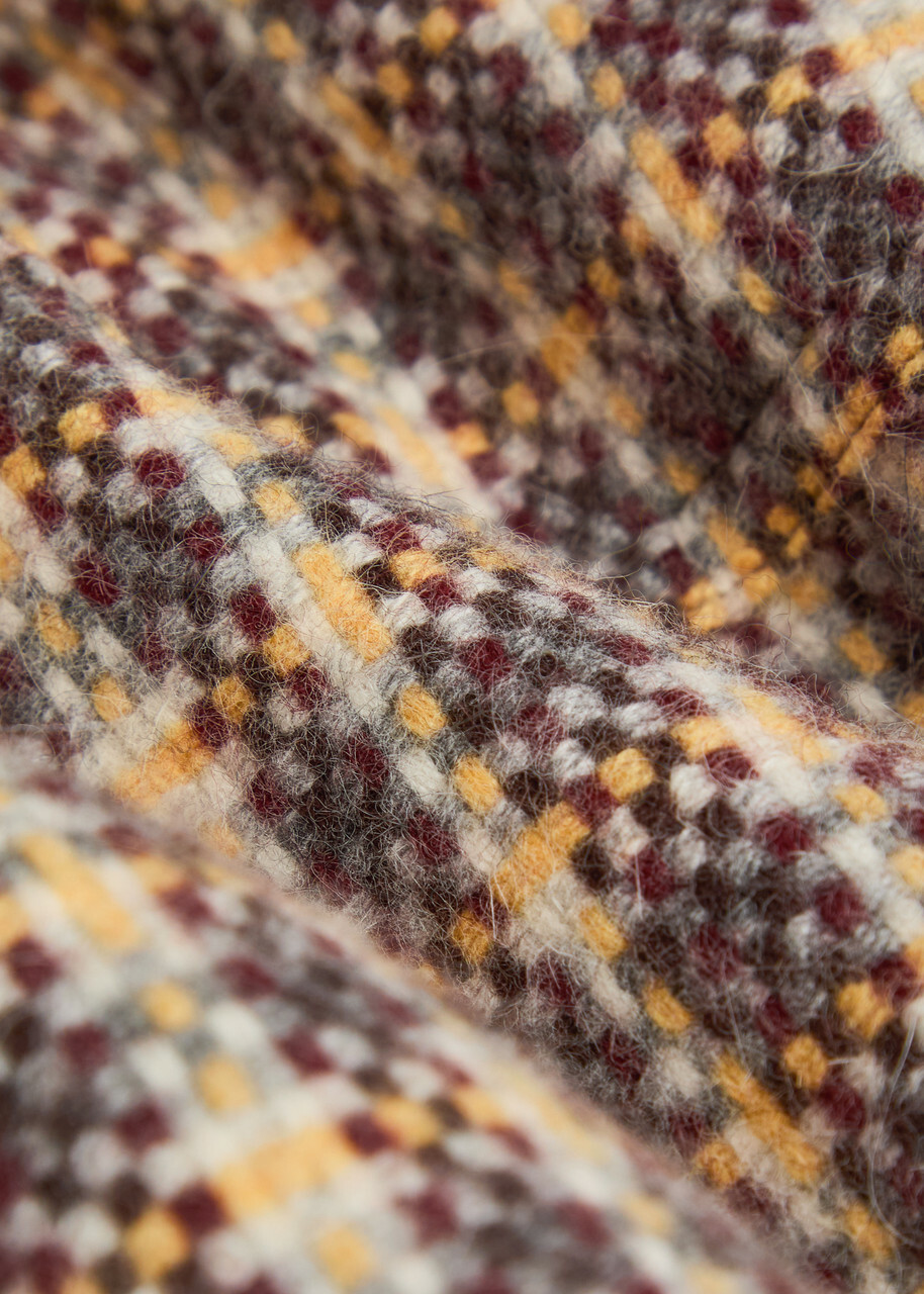 Vowels Checked Wool and Mohair-blend Overshirt Multicoloured
