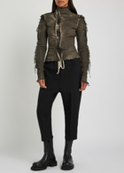 Rick Owens Cropped Tapered-leg Wool Trousers Black