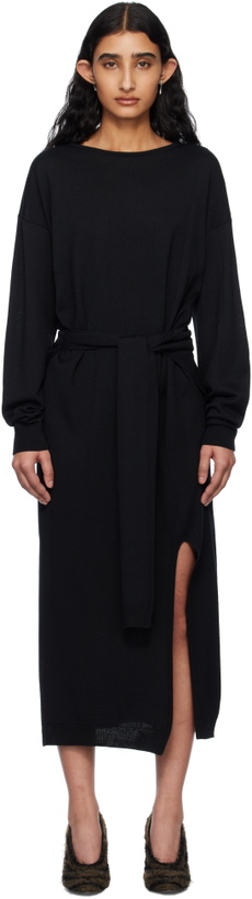 Photo: LEMAIRE Black Trompe L'Oeil Maxi Dress
