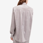 Saks Potts Women's Williams Sequin Stripe Shirt in Brown Stripe Sequin