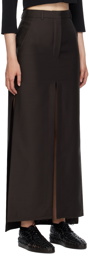 Lanvin Black Slit Maxi Skirt