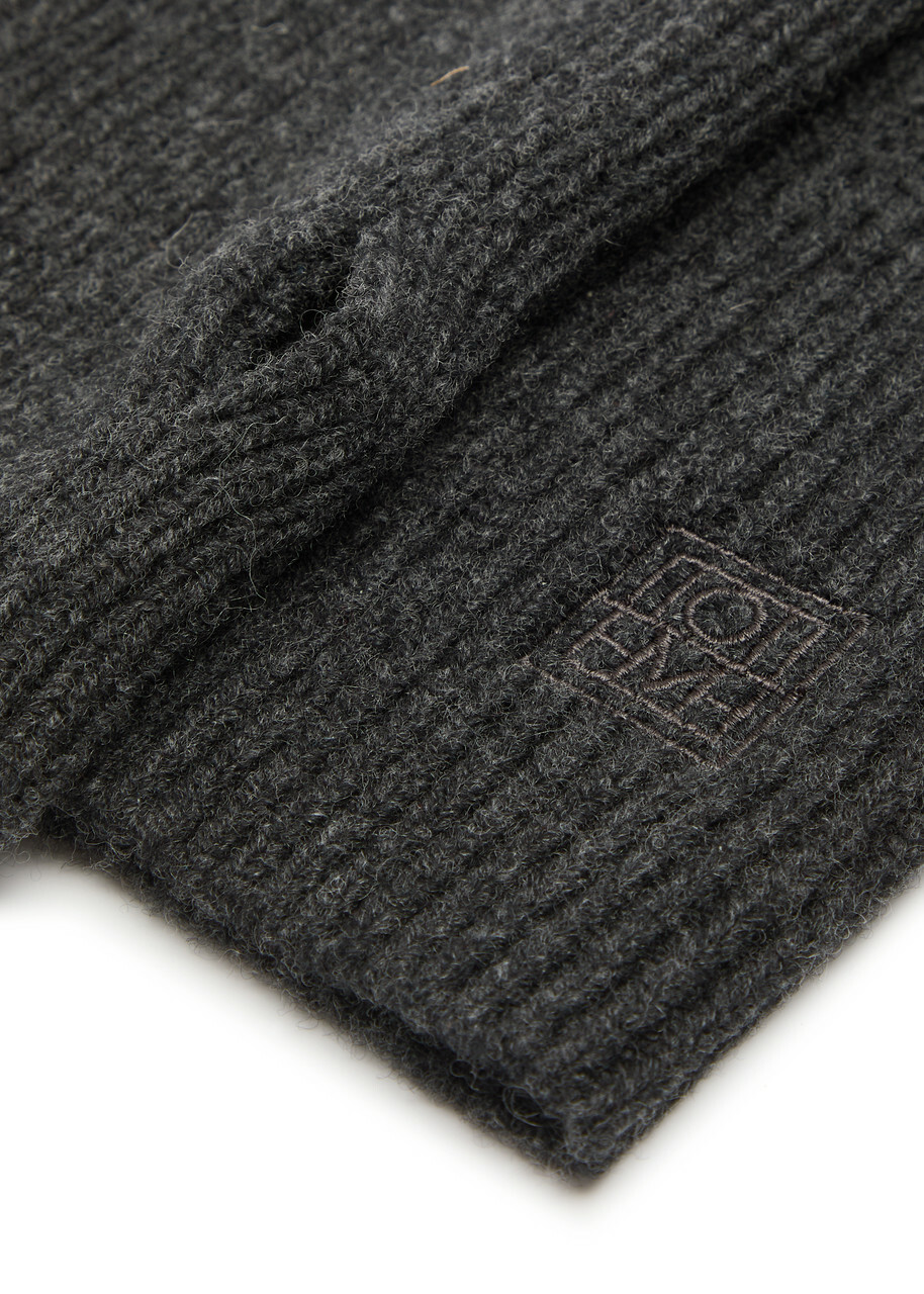 Toteme Wool-blend Fingerless Gloves - Dark Grey - One Size