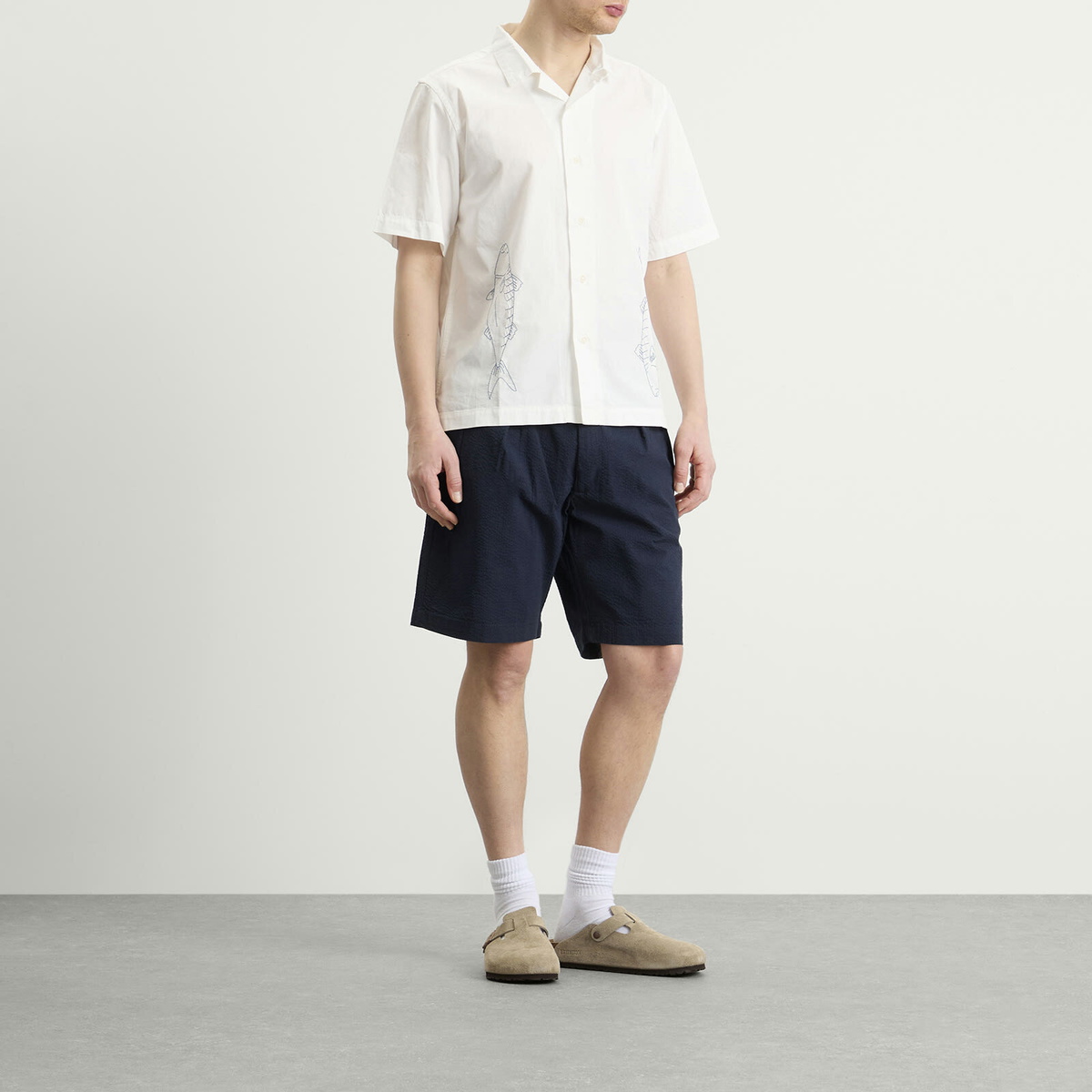 Service Works Men's Seersucker Part Timer Shorts in Dark Navy