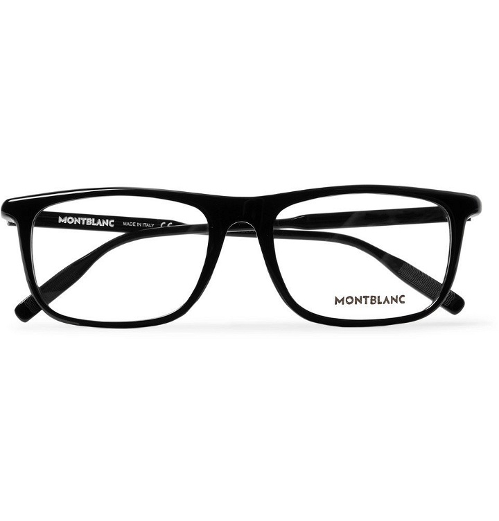 Photo: Montblanc - Rectangle-Frame Acetate Optical Glasses - Black