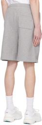 Moncler Gray Flocked Shorts