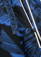 Lovebirds Judi Printed Silk Midi Dress Blue