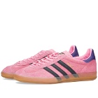 Adidas Men's Gazelle Indoor Sneakers in Bliss Pink/Core Black/Collegiate Purple
