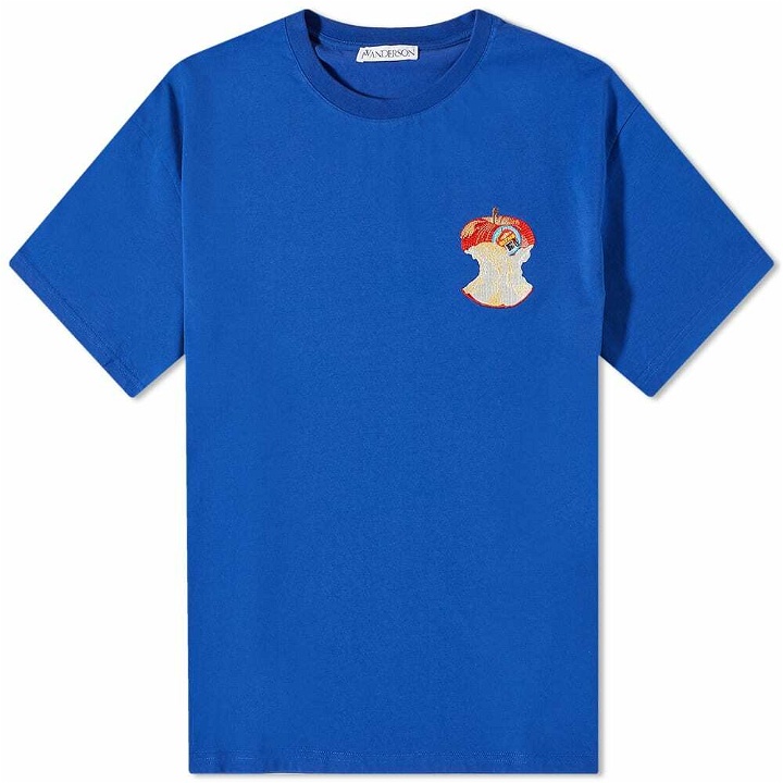 Photo: JW Anderson Men's Apple Core Logo T-Shirt in Blue