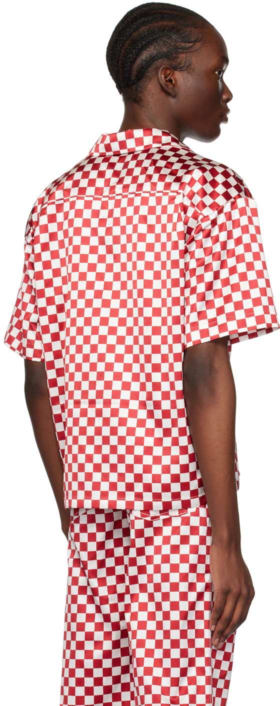 Meryll Rogge Burgundy & White Check Shirt