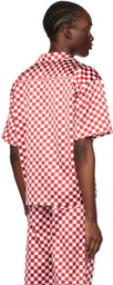 Meryll Rogge Burgundy & White Check Shirt