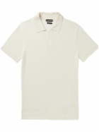 TOM FORD - Piqué Polo Shirt - White
