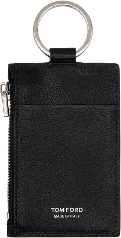 Photo: TOM FORD Black Zipped Keyring Card Holder