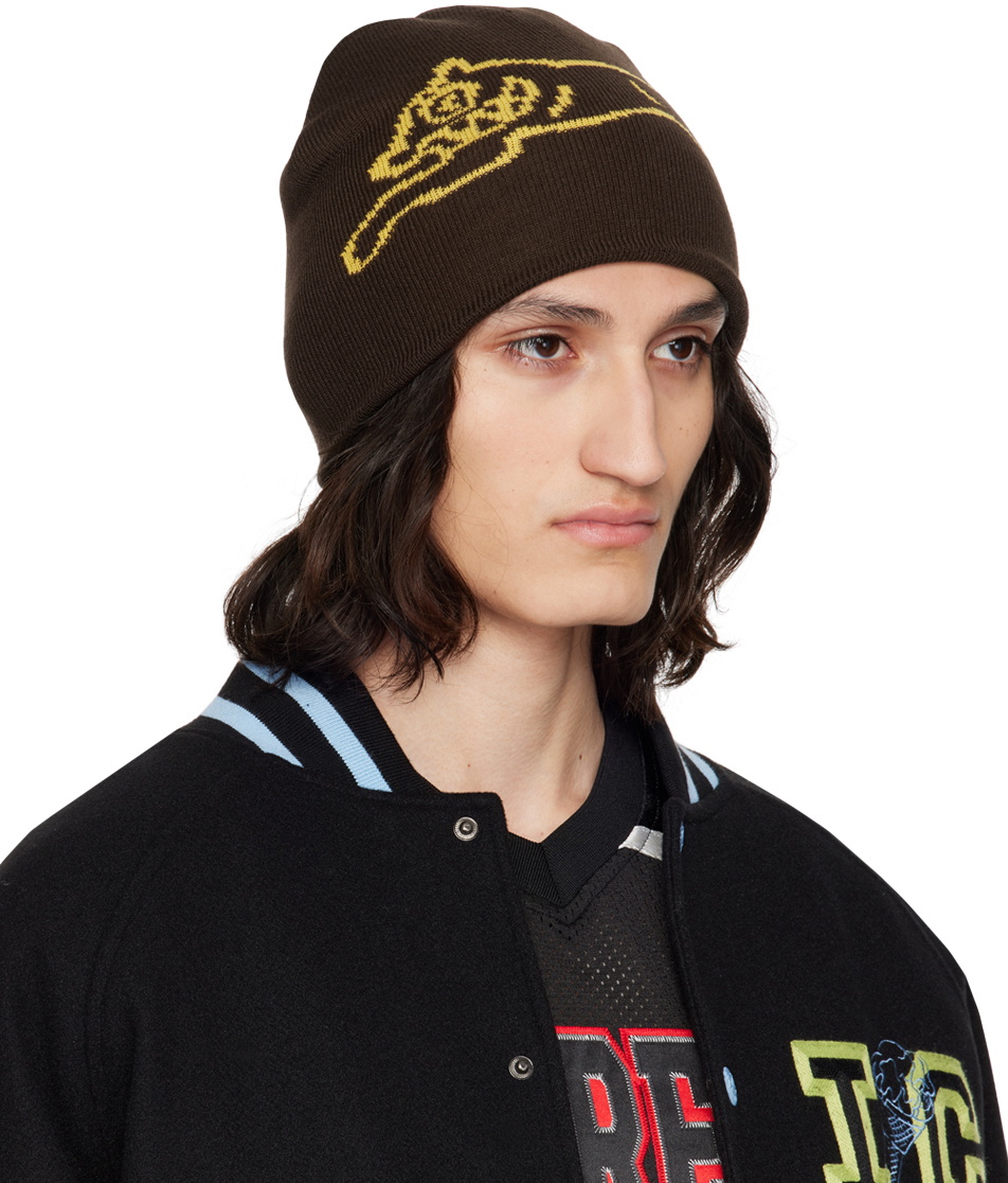 ICECREAM Brown Running Dog Beanie