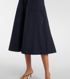Veronica Beard Belted cotton-blend midi dress