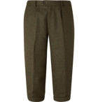 Kingsman - Oxford Cropped Tapered Wool-Tweed Suit Trousers - Green