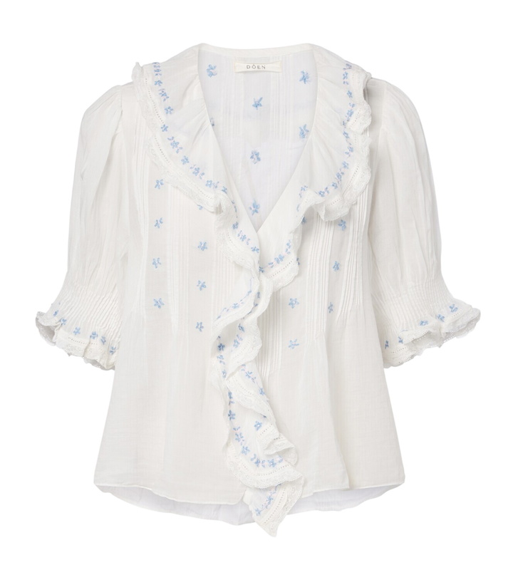Photo: Dôen Hettie floral ruffled cotton top