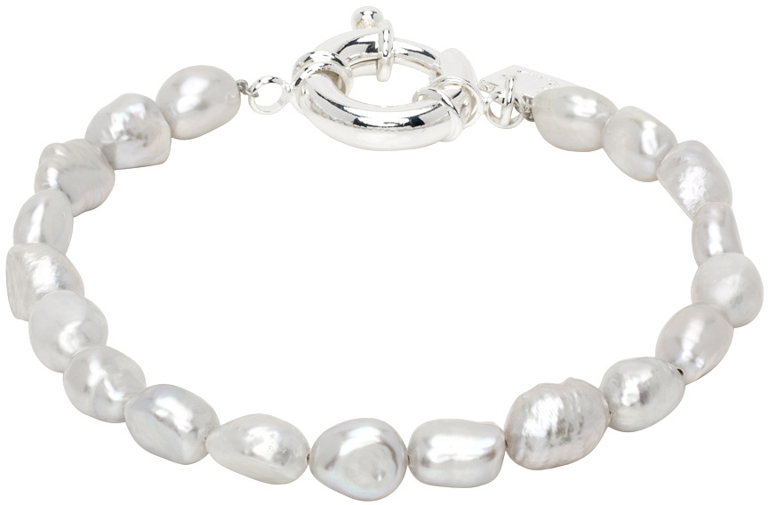 Pearl Octopuss.y SSENSE Exclusive Blue Pearl Bracelet