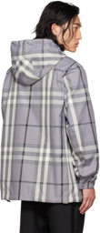 Burberry Gray Reversible Vintage Check Jacket