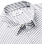 MR P. - Paul Striped Cotton-Poplin Shirt - Gray