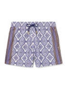 Etro - Straight-Leg Mid-Length Paisley-Print Swim Shorts - Blue