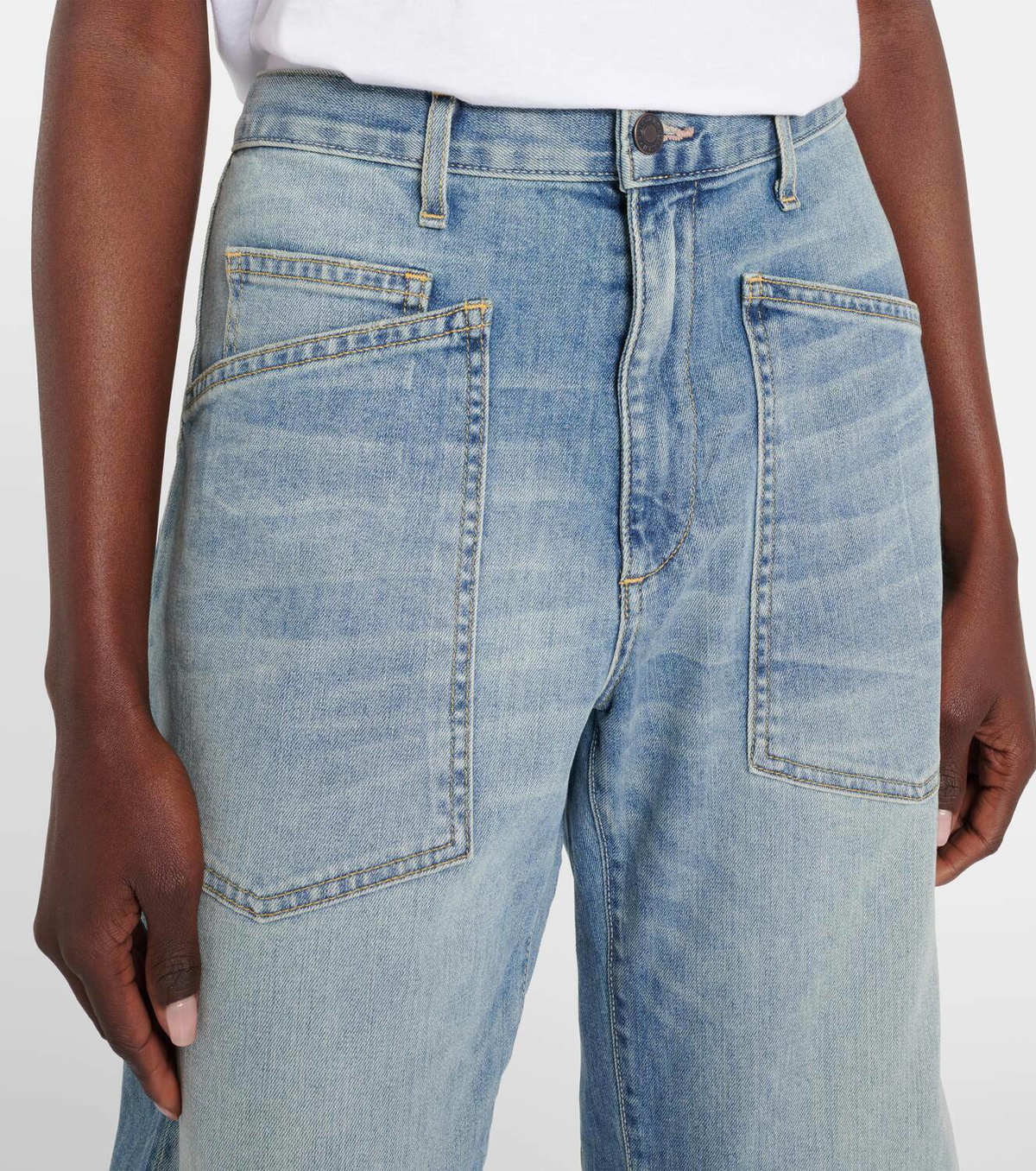 Nili Lotan Shon high-rise barrel-leg jeans Nili Lotan