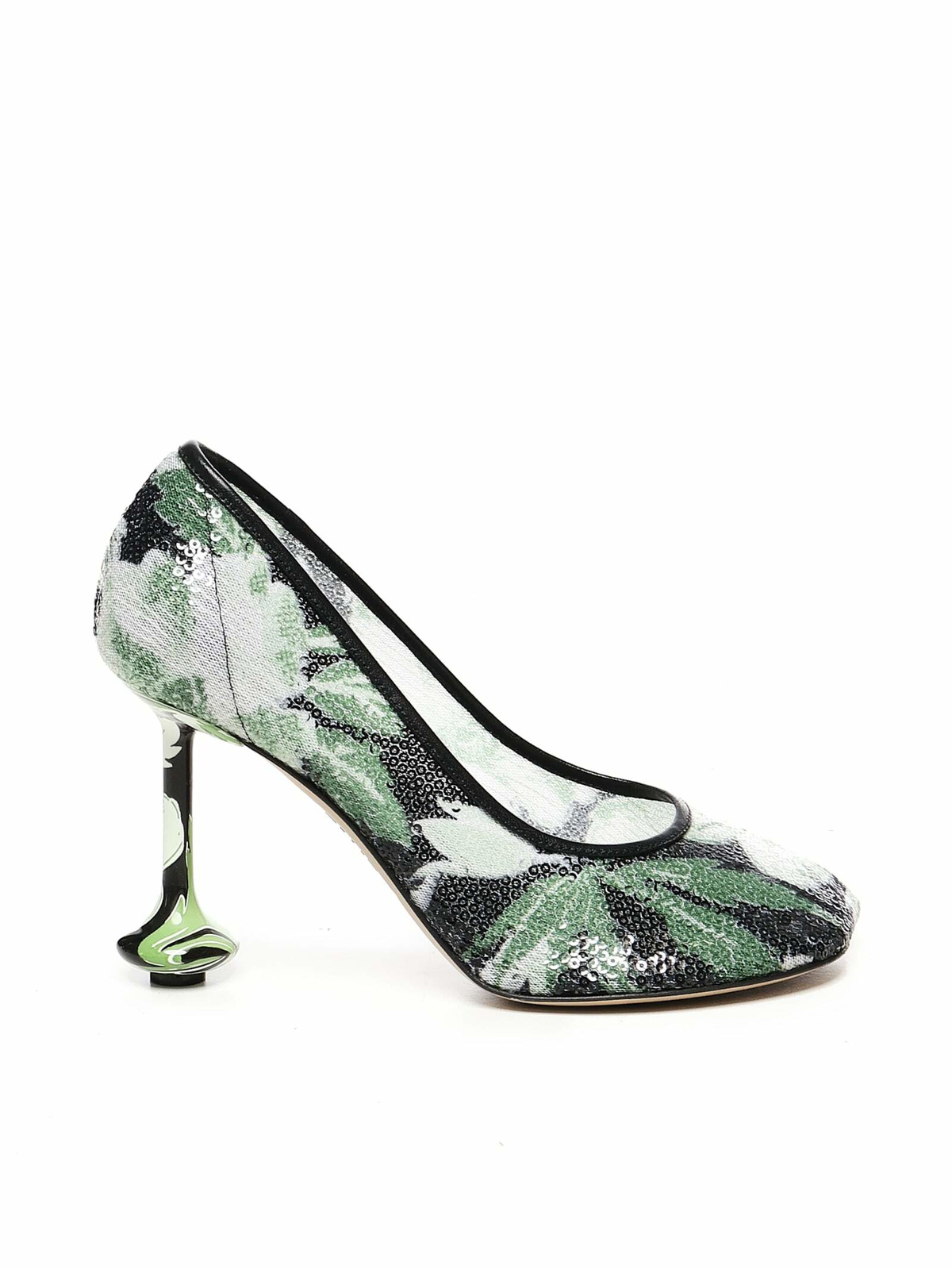 Loewe Orange Mesh Petal Pumps Loewe