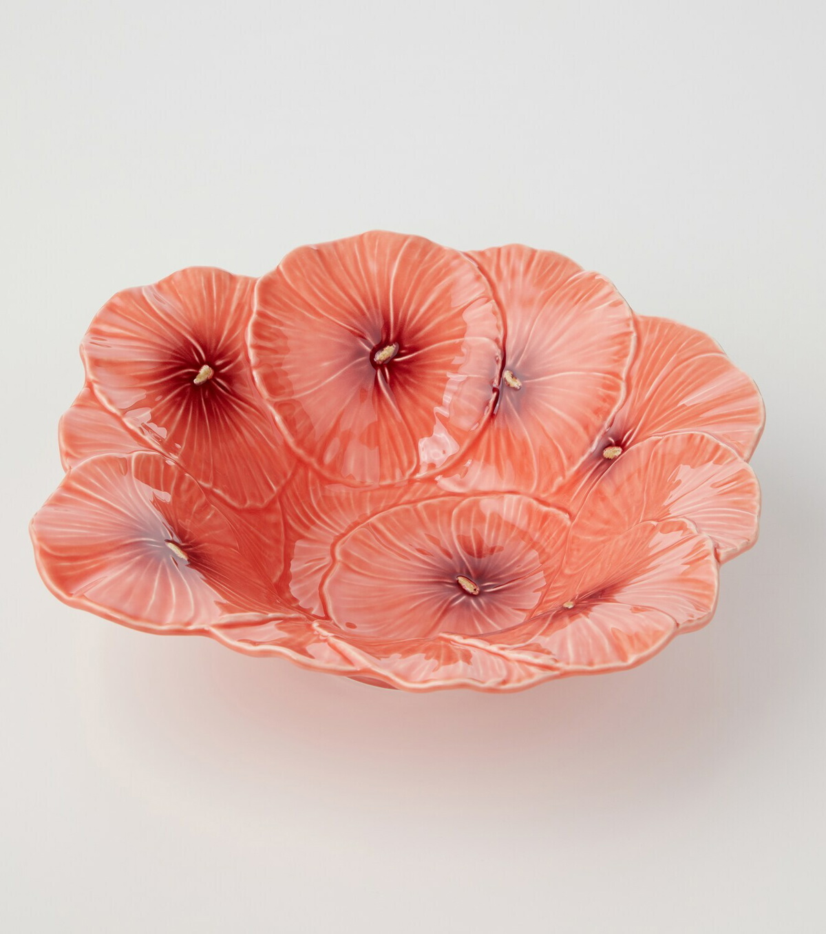 Bordallo Pinheiro Maria Flor earthenware salad bowl