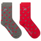 Damson Madder Women's 2 Pack Socks in Red 