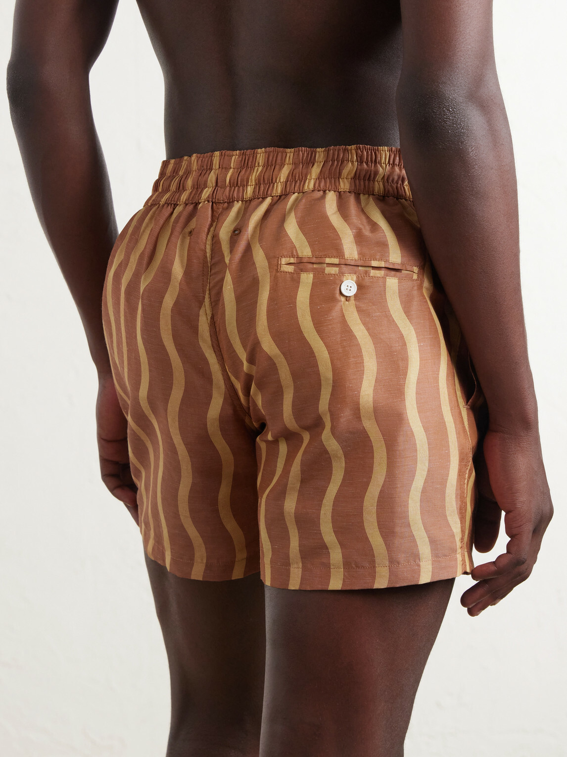 Frescobol Carioca - La Marzocco Rio Straight-Leg Printed Swim Shorts - Brown