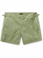 TOM FORD - Slim-Fit Short-Length Swim Shorts - Green