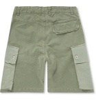 Loewe - Paula's Ibiza Colour-Block Wide-Leg Cotton Cargo Shorts - Green