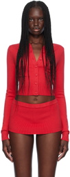 Frankies Bikinis Red Danny Cloud Cardigan