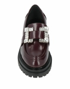 Sergio Rossi Womens Loafers Burgundy