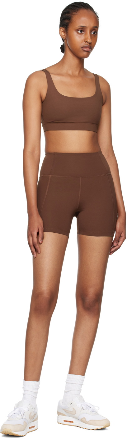 Girlfriend Collective Brown Run Shorts
