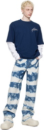 Nahmias Blue & White Ocean Waves Jeans