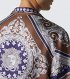 Versace Neoclassical Barocco silk twill bowling shirt